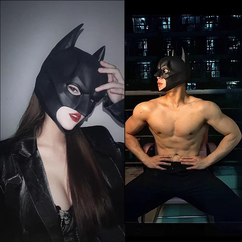 蝙蝠侠面具头套装扮batman帅气全脸抖音直播道具万圣节cosplay